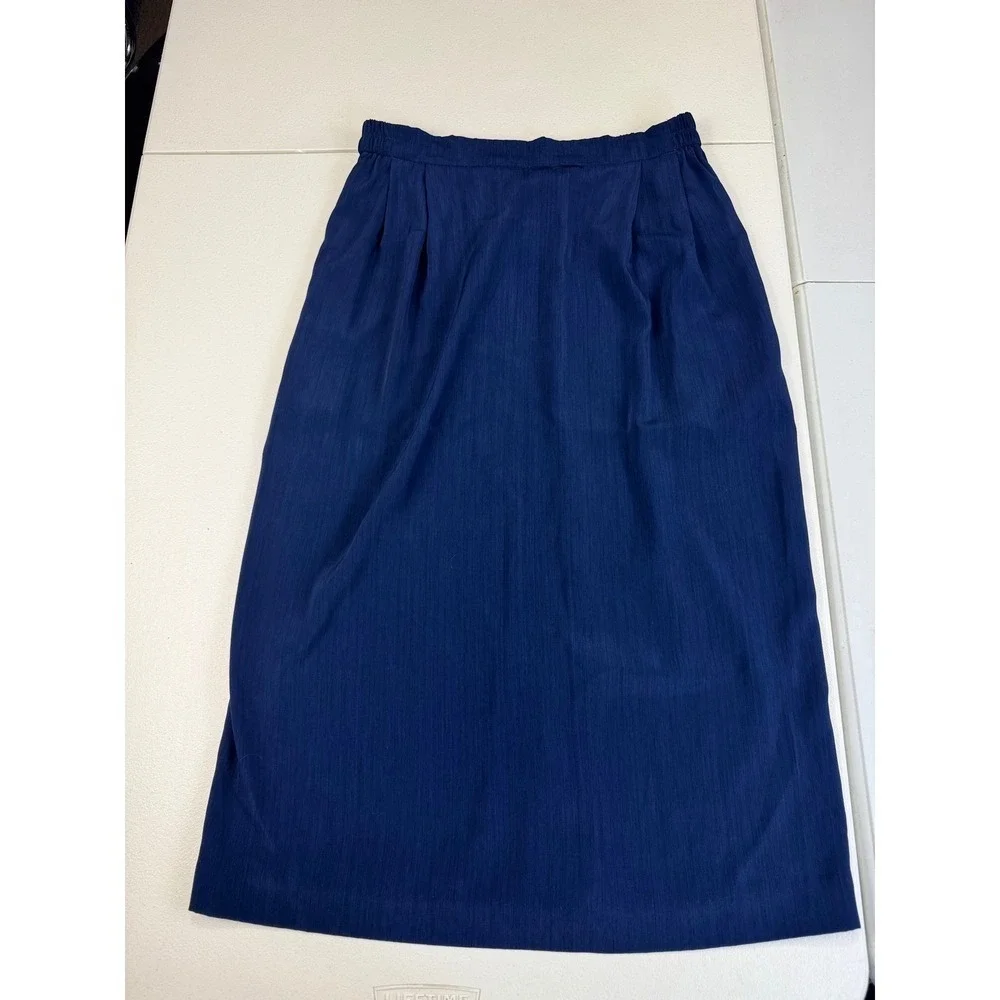 Claudia Hoan Navy blue formal vintage skirt, made in the USA Size‎ 10